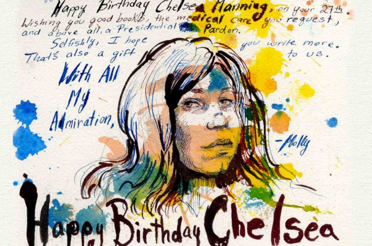Dettaglio da Happy Birthday, Chelsea Manning – Molly Crabapple