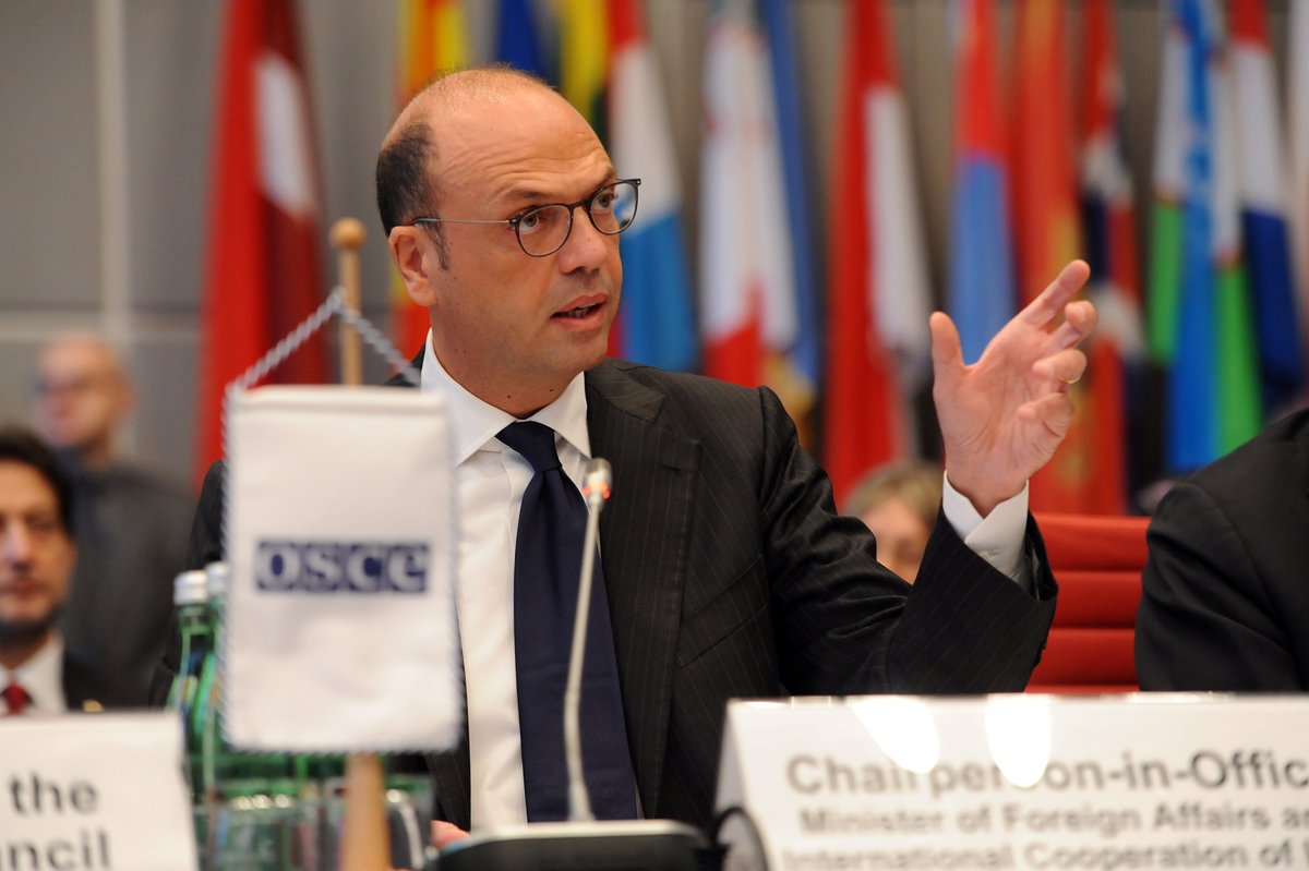 Il ministro Alfano, attuale Presidente Osce - foto via Italy at Osce