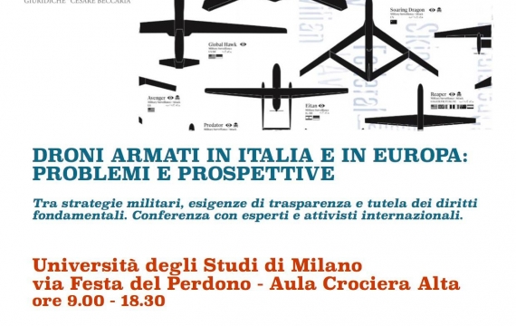 Armed drones: the program of the conference (Milan, September 25)