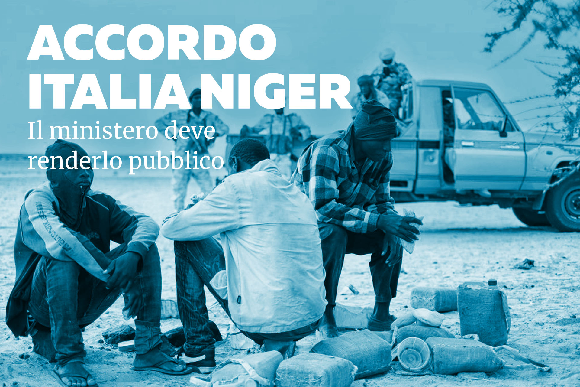 L’accordo Italia-Niger deve essere pubblico